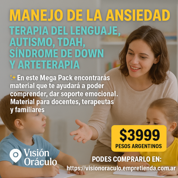 Producto - PACK N42: MANEJO DE LA ANSIEDAD TERAPIA DEL LENGUAJE AUTISMO y SÍNDROME DE DOWN