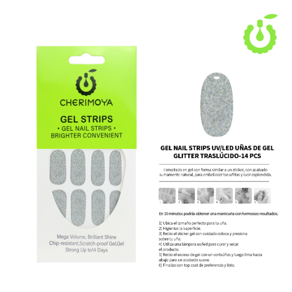 Producto - GEL STRIPS GLITTERS CHERIMOYA