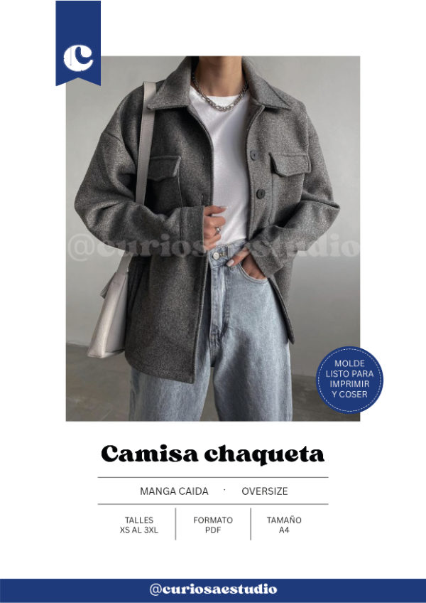 Producto - Camisa chaqueta - Molde digital - PDF descargable