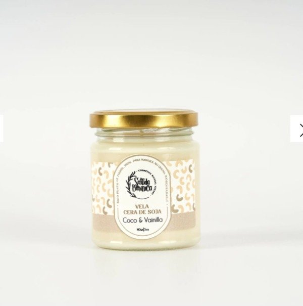 Producto - Vela de cera de soja coco y vainilla