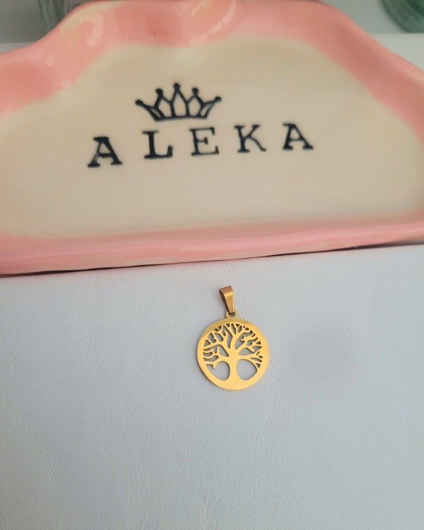 Producto - Dije árbol de la vida de acero dorado - 1