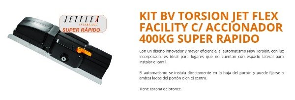 Producto - BV Torsion Jet Flex (rápido) 1/2 HP