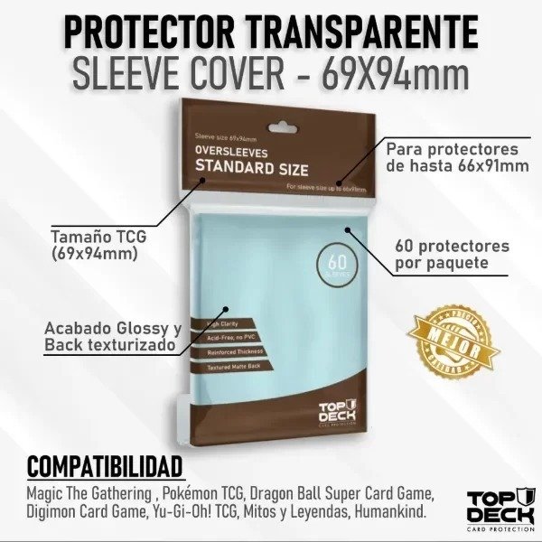 Producto - Protector transparente Outer Sleeve / Cover sleeve x 60 unidades