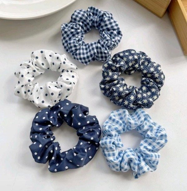 Producto - Scrunchies tonos azul