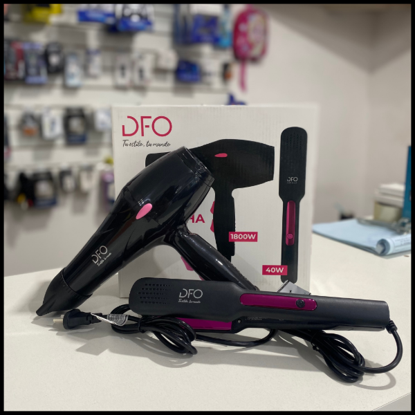 Producto - COMBO SECADOR Y PLANCHA DE PELO DFO 1800W