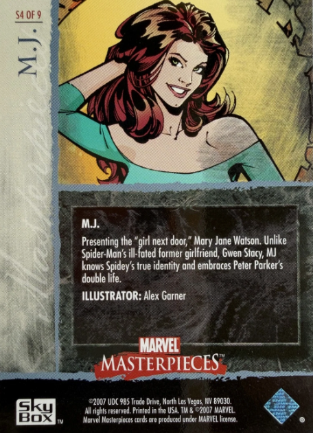 Producto - 2007 SkyBox Marvel Masterpieces - Spider-Man  #S4 - Mary Jane - 1