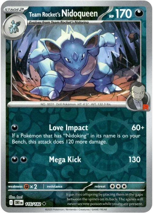 Producto - Team Rocket's Nidoqueen - 116/182 - Destined Rivals - Reverse Holo