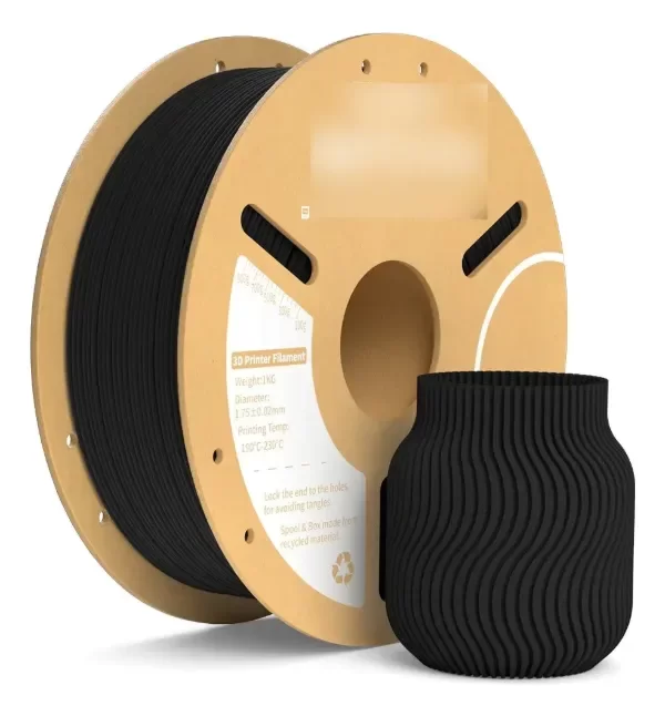 Producto - FILAMENTO ELEGOO PLA MATTE NEGRO 1,75mm - 0