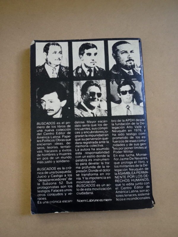 Producto - Buscados represores del Alto Valle y Neuquén - Noemi Labrune - CEAL 1988 - 1