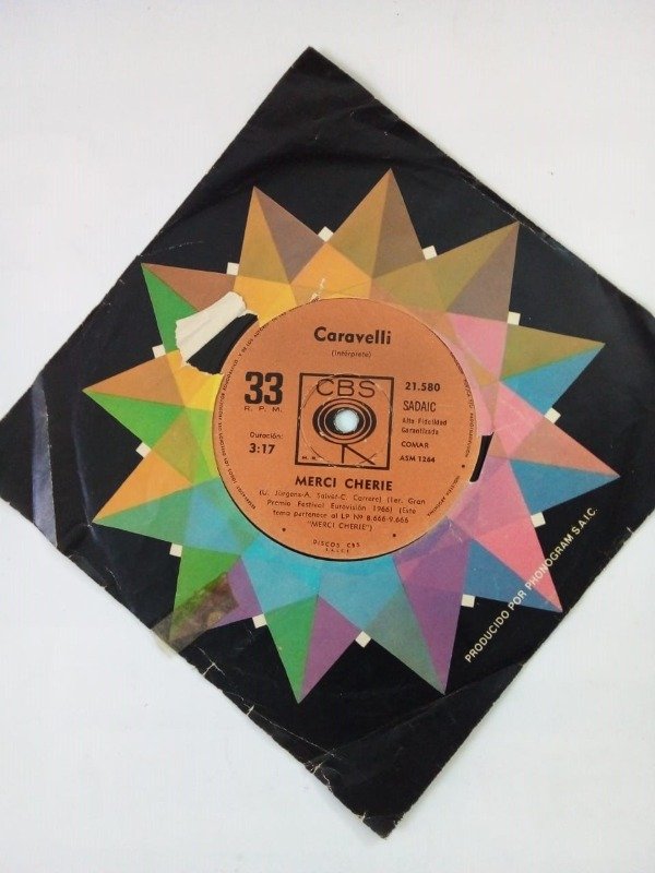 Producto - Merci Cherie /Las marionetas - Caravelli - CBS 1966 - 1er Eurovision