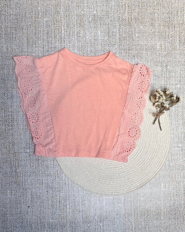 Producto - REMERA BELU SALMON MANGAS BRODERIE