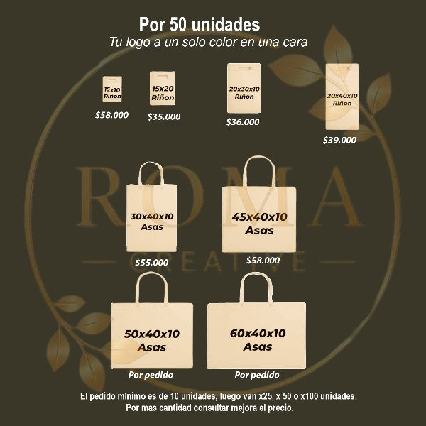 Producto - Bolsas comerciales x 50 unidades