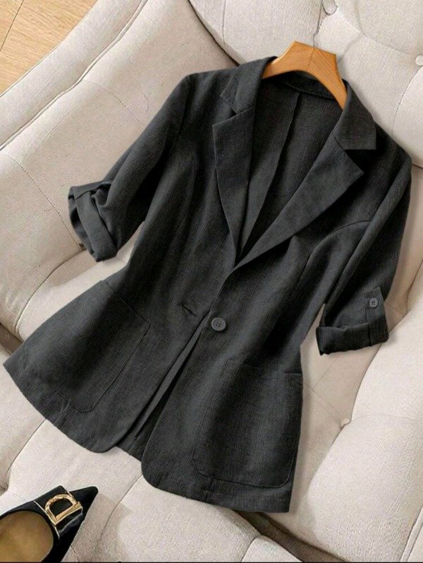 Producto - Blazer Franclia Manga 3 4 color negro