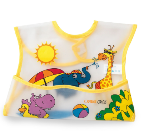 Producto - BABERO VINILICO PARA COMER - C/ BOLSILLO PLEGABLE - ESTAMPADO LOVE