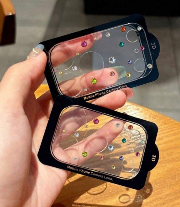 Producto - Glass completo para camara linea iphone 17 importado strass