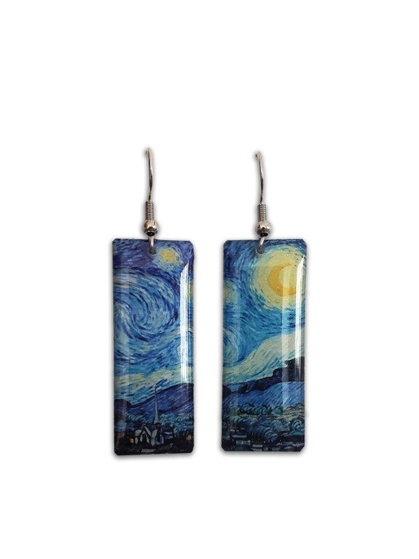 Producto - Aros con estampado artístico de Vicent Van Gogh
