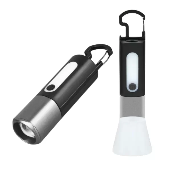 Producto - Linterna Táctica Recargable Luz Blanca Fría Zoom Con 6 Modos