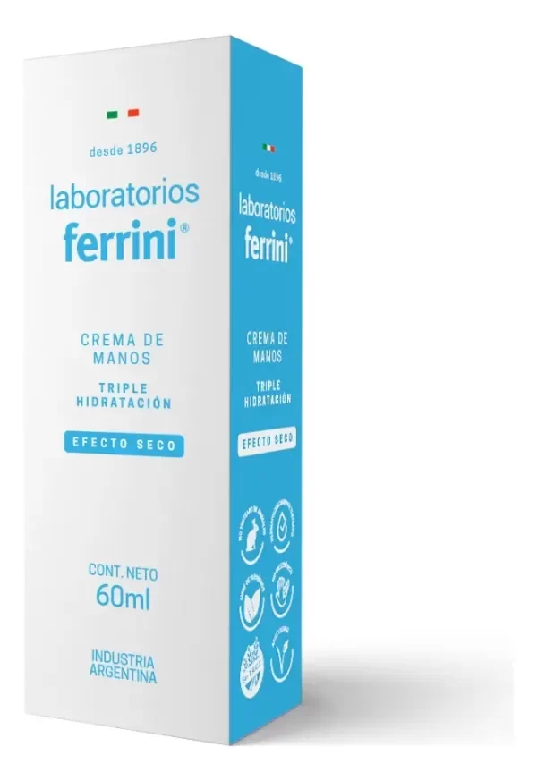 Producto - Ferrini - Crema de Manos Triple hidratacion efecto seco 60ml