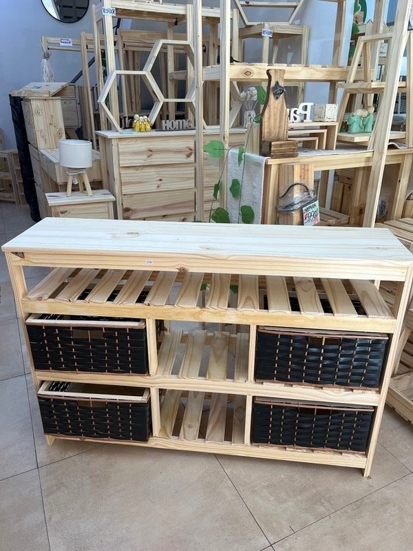 Producto - Rack TV con 4 Canastos - 150cm