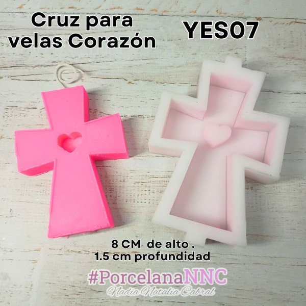 Producto - Cruz para Velas Corazón YES07