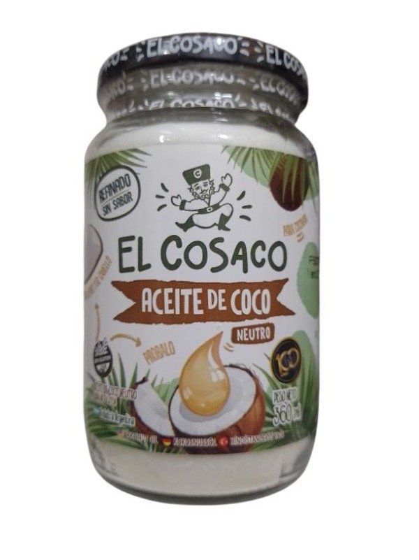 Producto - Aceite de coco neutro El Cosaco x360grs