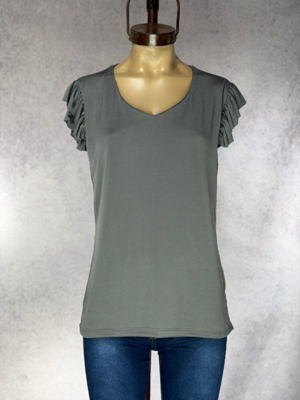 Producto - MUSCULOSA KIM GRIS MORLEY VOLADOS