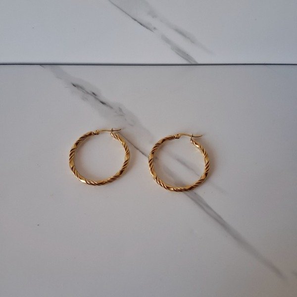 Producto - AROS YADIRA 3,5 CM AC. DORADO