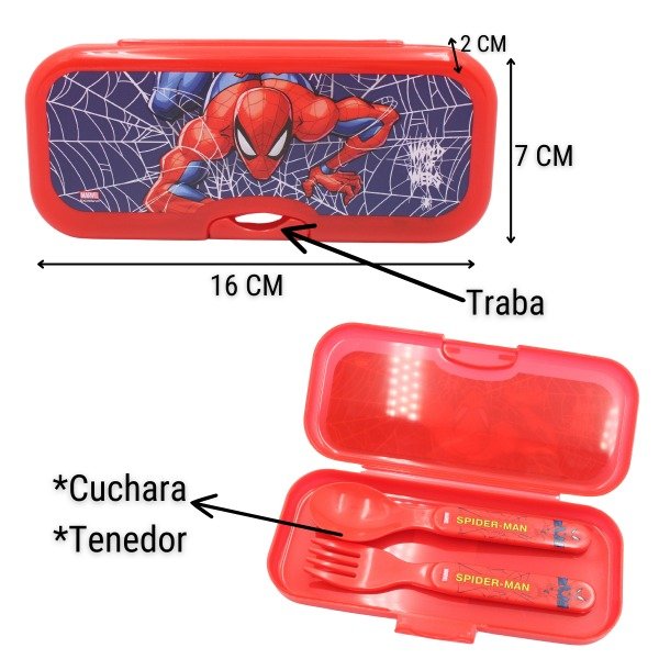 Producto - SET DE CUBIERTOS CON ESTUCHE SPIDERMAN