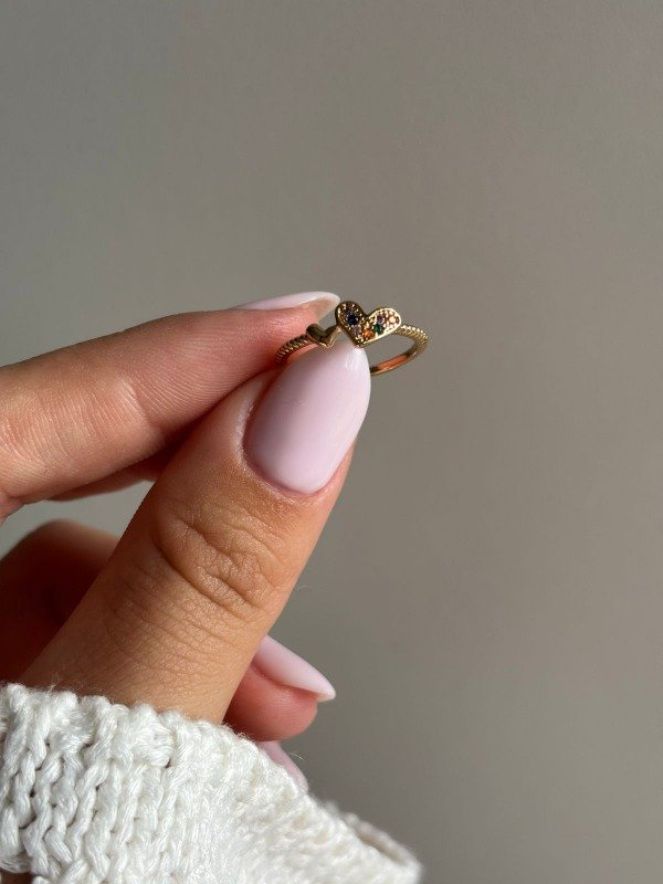 Producto - anillo love multicolor media falange/talle 15 - 0