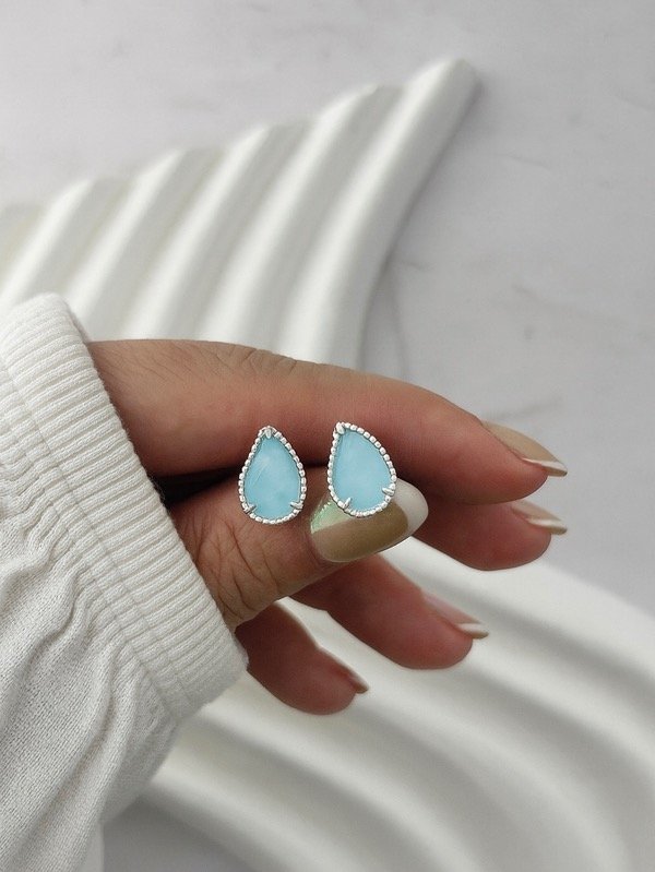 Producto - AROS DE PLATA GOTAS DE RESINA 0942