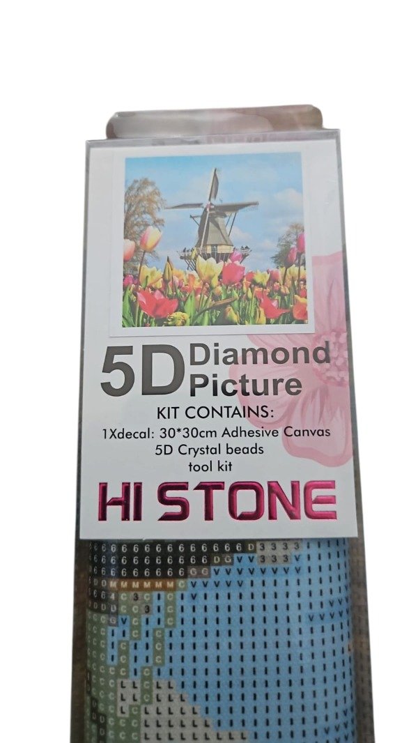 Producto - Kit De Pintura Con Diamantes Diamond Painting 30x30cm HI STONE- Tulipanes