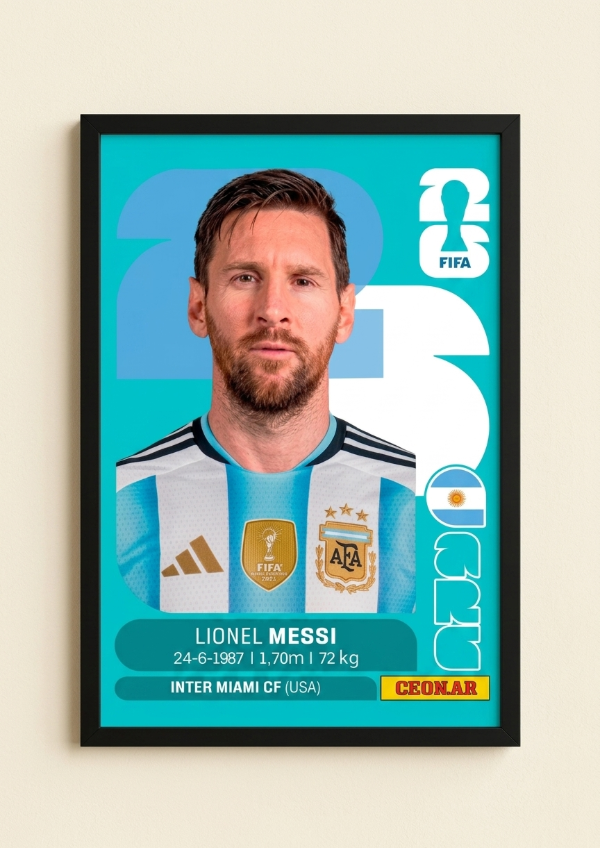 Producto - Cuadro figurita de Messi