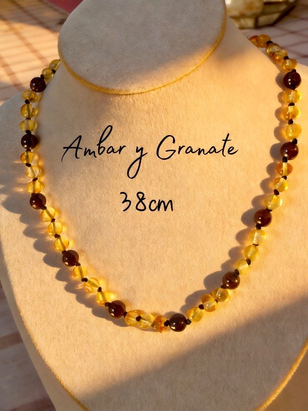 Producto - Collar Ambar granate 38cm - 0