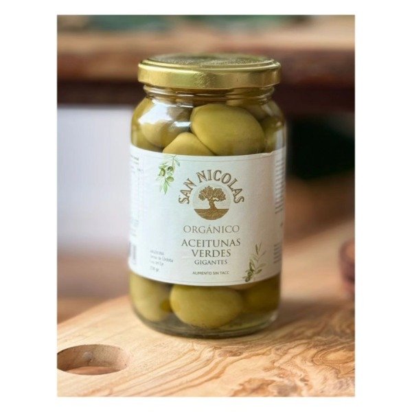 Producto - Aceitunas Verdes Descarozadas Orgánicas Olivares San Nicolas x 3 unidad x 500 g