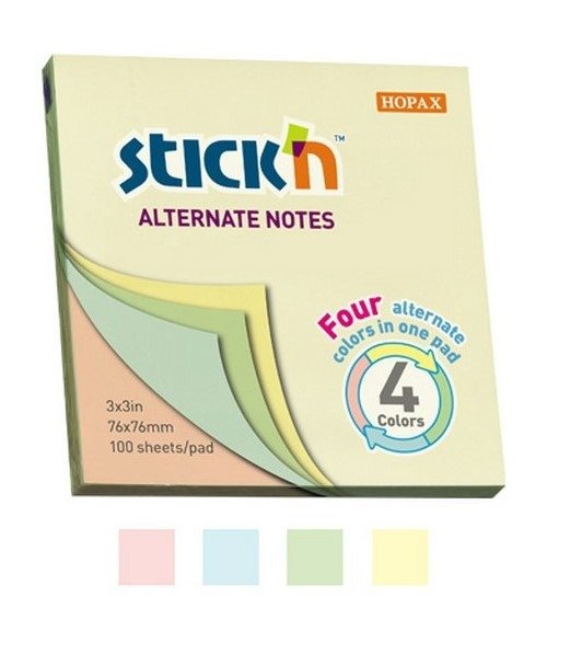 Producto - NOTA-AD STICKN 76x76mm. PASTEL