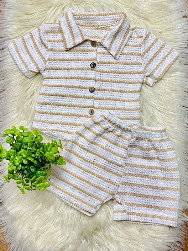Producto - CONJUNTO THIAGO BLANCO (CAMISA + SHORT)