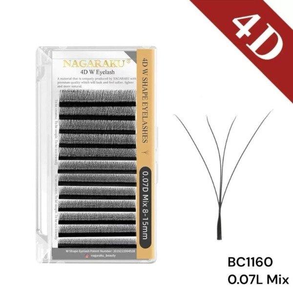 Producto - Pestañas Tecnológicas 4D Mix 0.07 L - Nagaraku