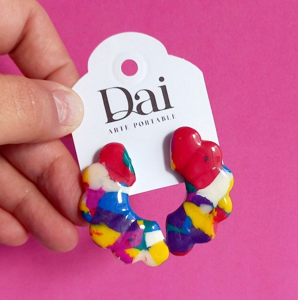 Producto - Aros Coral Multicolor