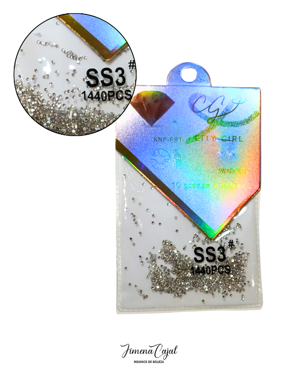 Producto - STRASS PLATEADO X1440PCS  - CITY GIRL