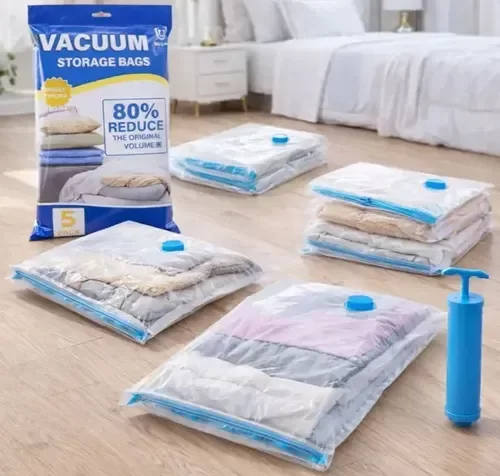 Producto - Pack 5 bolsas de ropa al vacio + bomba