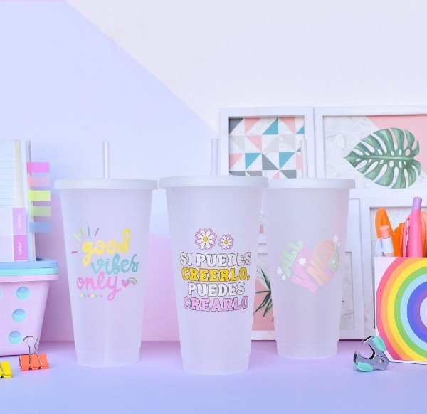 Producto - vaso party con sorbete 750ml