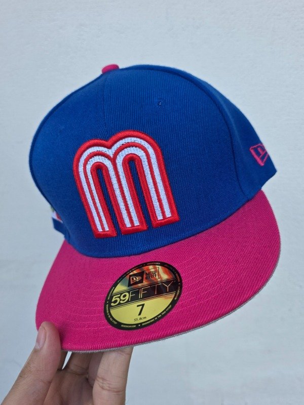 Mexico world baseball pink visor skyblue new era