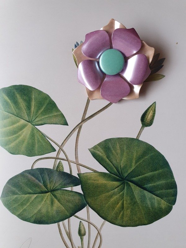 Producto - Broche Flower Power Malva - 1