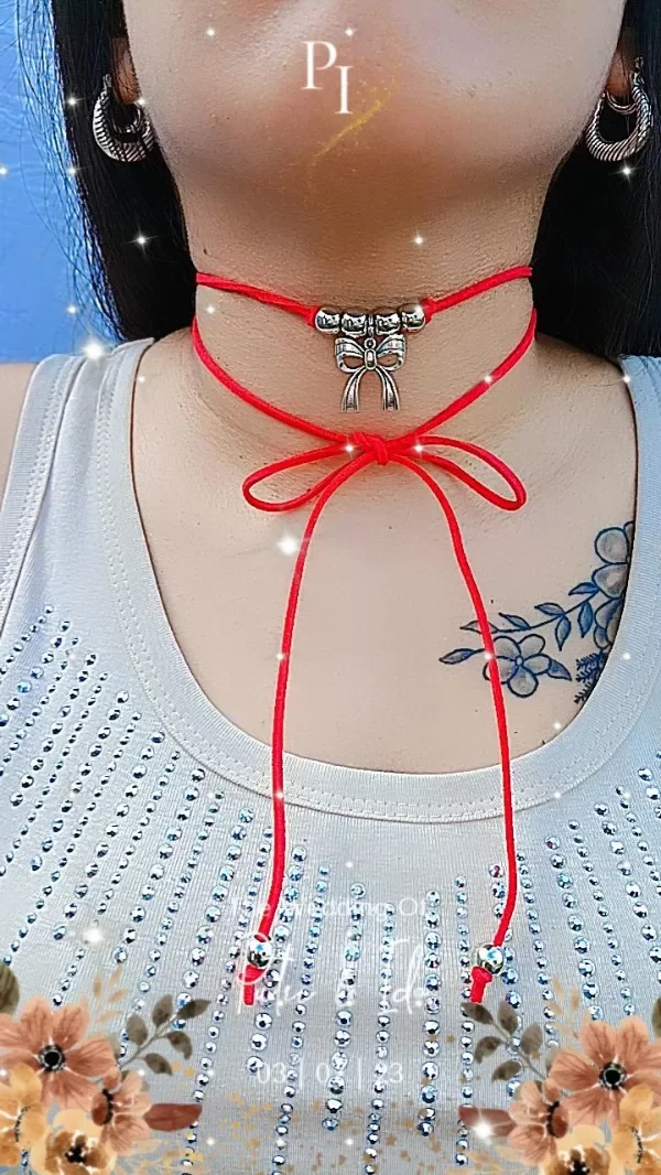 Producto - Chokers gamuza Rojo