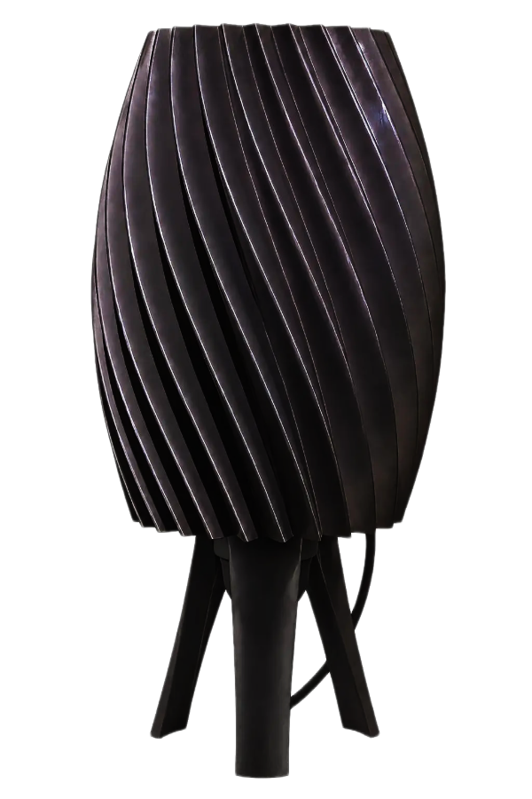 Producto - Lámpara Velador Lidia (27x17 cm) -Diseño Espiral Escultórico - 220 Volts - 9