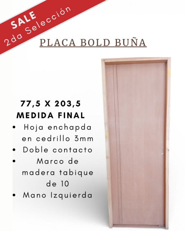 Producto - PUERTA PLACA CEDRILLO LISA