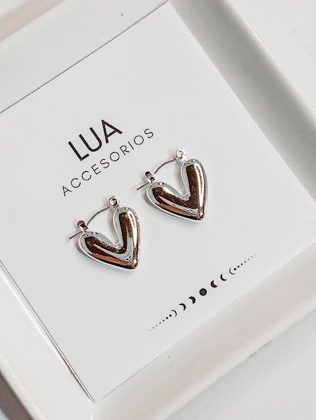 Producto - Aros CUORE - Acero blanco