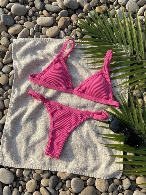 Producto - Bikini Lali Rosa texturado