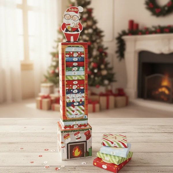 Producto - Calendario Adviento Navidad Chimenea Ladrillo