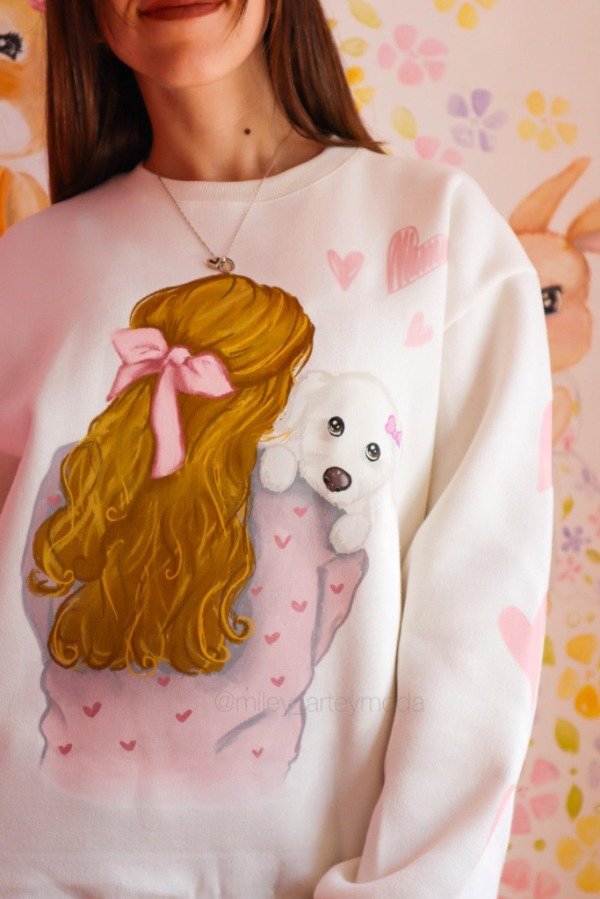Producto - Buzo personalizado abrazando a tu mascota  (Talle S/M y L-XXL) A PEDIDO